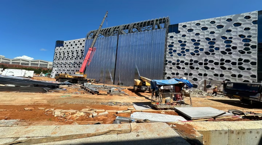 海南體育中心UHPC鏤空幕墻板工程 海南體育中心UHPC鏤空幕墻板工程