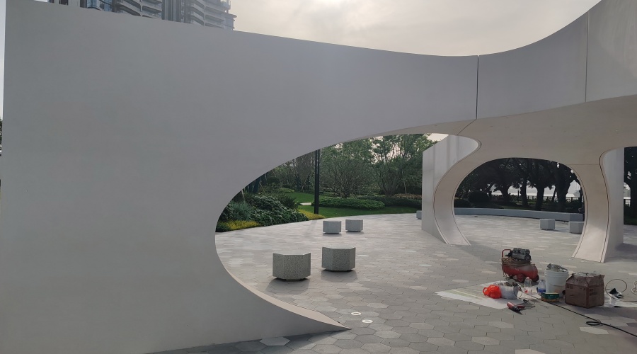 UHPC構件安裝現場 UHPC構件安裝現場