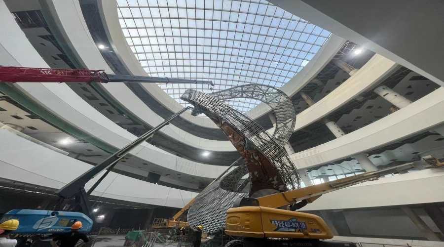 GRG構(gòu)件安裝現(xiàn)場(chǎng) GRG構(gòu)件安裝現(xiàn)場(chǎng)