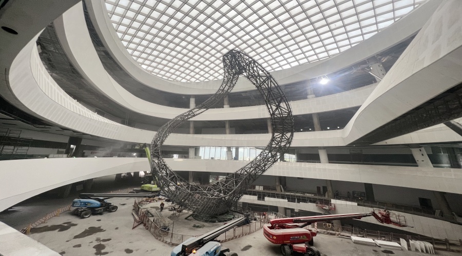 GRG構(gòu)件安裝現(xiàn)場(chǎng) GRG構(gòu)件安裝現(xiàn)場(chǎng)