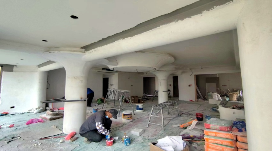 GRG構件安裝現場 GRG構件安裝現場